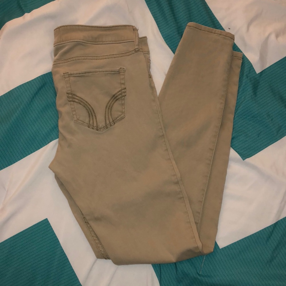 Khaki skinny jeans
